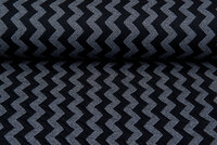 Gebreide Jacquard stof zigzag donkerblauw-grijs