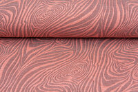 Gebreide Jacquard stof retro stripes zalmroze