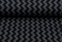 Gebreide Jacquard stof zigzag zwart-grijs