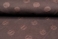 Gebreide Jacquard stof big dots bruin