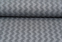 Gebreide Jacquard stof zigzag grijs-lichtgrijs