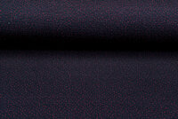 Gebreide Jacquard stof little dots donkerblauw-rood