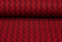 Gebreide Jacquard stof zigzag rood-wijnrood