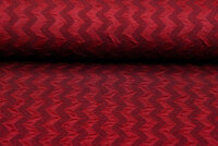 Gebreide Jacquard stof zigzag donkerrood