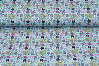 Lizenz Baumwoll Popeline Bedruckt Trolls rainbow-mint