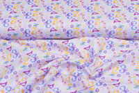 Flanel stof numbers licht lila