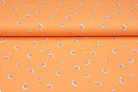 Katoenen Tricot bedrukt watermelons oranje