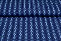 Baumwolljersey bedruckt diamonds denim-blau