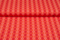 Baumwolljersey bedruckt diamonds rot