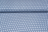 Katoenen mousseline bedrukt retro triangle denim