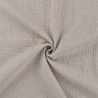 Katoenen Mousseline melange zand