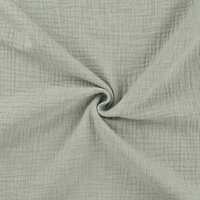 Katoenen Mousseline melange mint