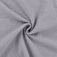 Katoenen Mousseline melange lila-grijs