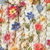 Alpenfleece bedrukt rope with flowers 5