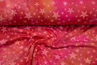 Alpenfleece Tie Dye STARS rood-oranje