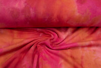 Alpenfleece Tie Dye rood-oranje