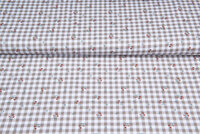Katoenen Tricot bedrukt retro twigs taupe-bruin