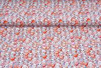 Katoenen Tricot bedrukt lovely rabbits