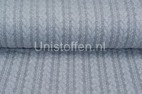 Gebreide kabel jacquard stof Lichtgrijs