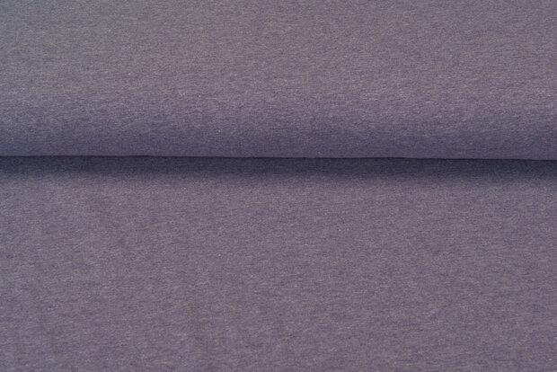 Katoenen Tricot Melee White Yarn lichtpaars