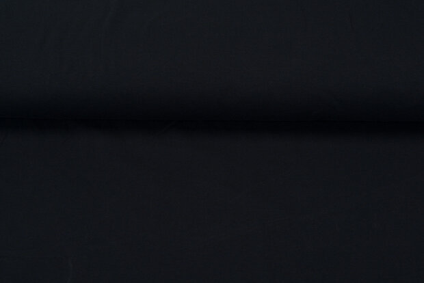 Katoenen Tricot Melee Black Yarn donkerblauw