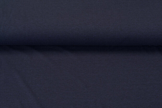 Katoenen Tricot Melee Black Yarn donkerpaars