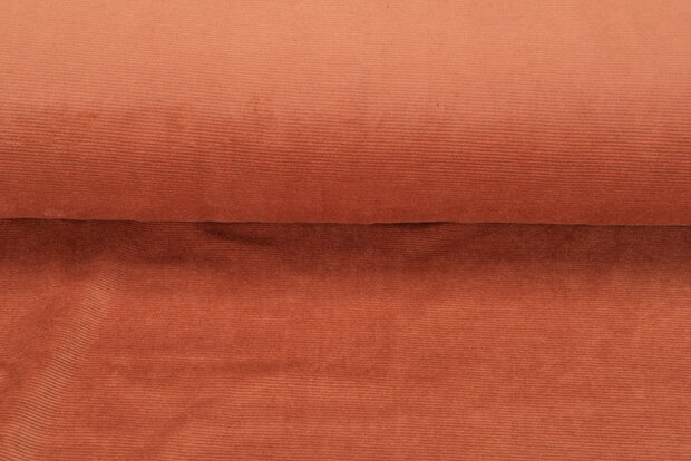 Feincord Jersey rostbraun 1