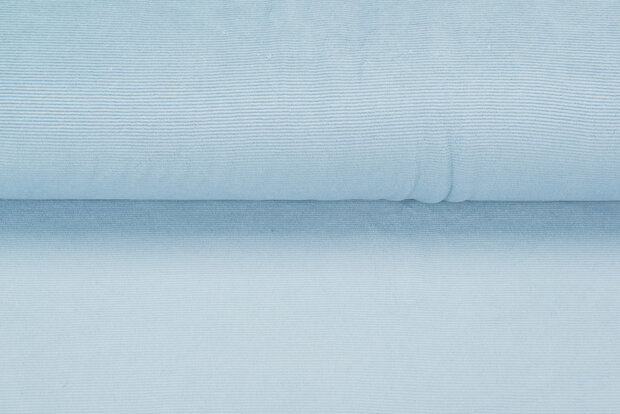 Feincord Jersey pastell blau