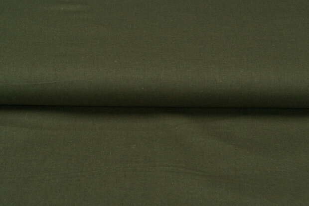 Viskose Leinen armee gr&uuml;n