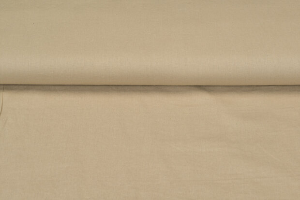 Baumwoll Leinen beige-kamel