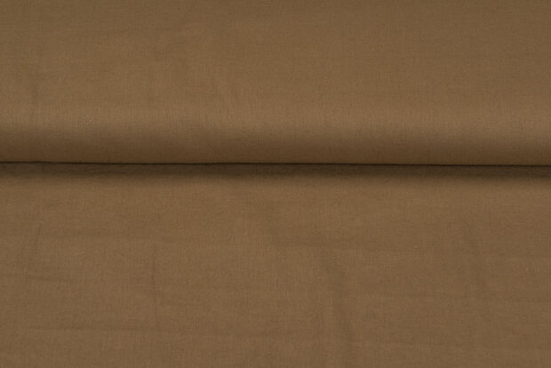 Baumwoll Leinen bronze-braun