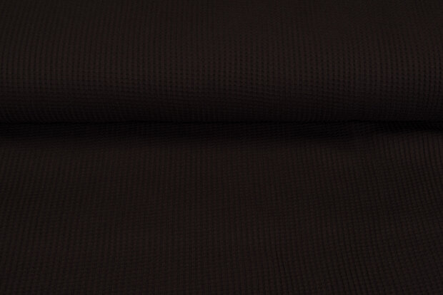 Waffelstrick Jersey dunkelbraun
