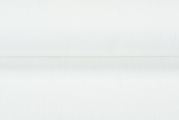Katoenen Mousseline linnen look off-white