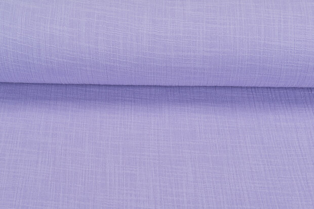 Katoenen Mousseline linnen look lila