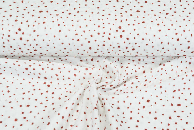 Katoenen Mousseline bedrukt Dots