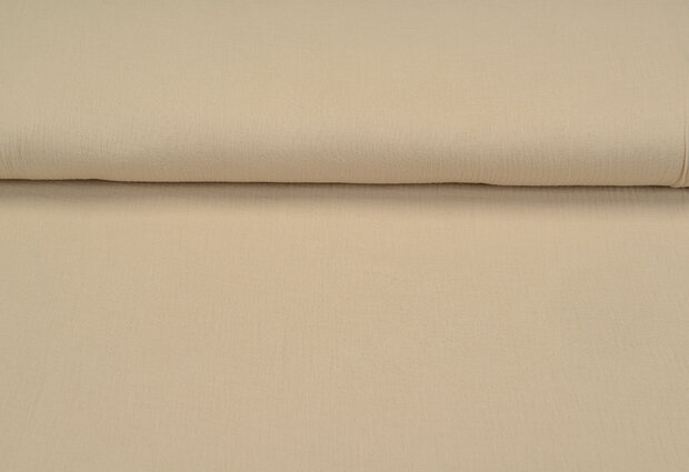 Baumwoll Musselin uni beige