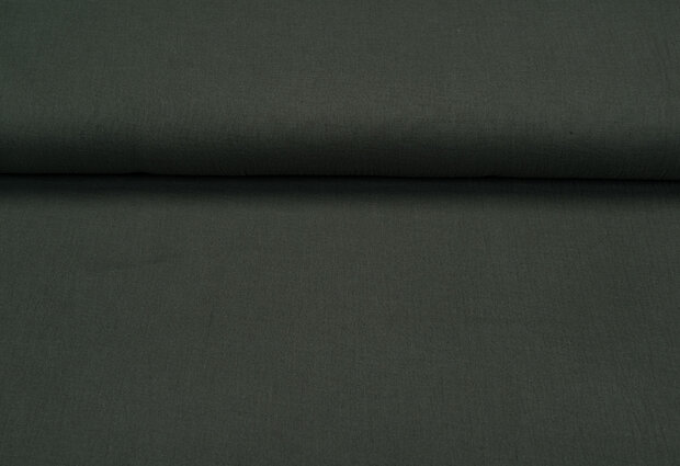 Baumwoll Musselin uni dunkelgr&uuml;n