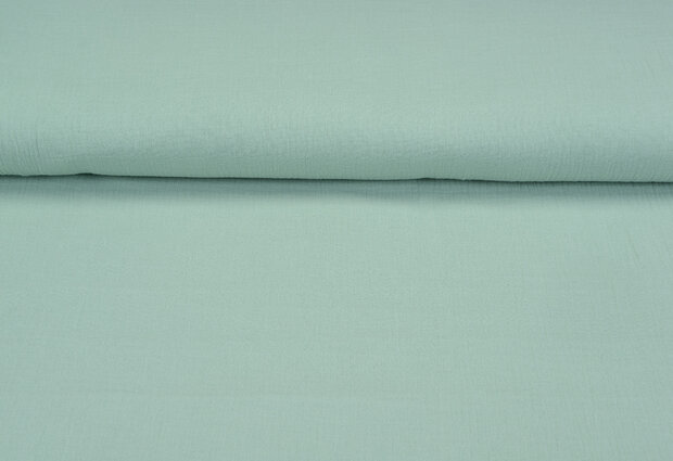 Baumwoll Musselin uni mint