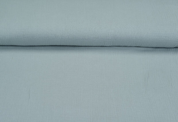 Baumwoll Musselin uni dunkelmint