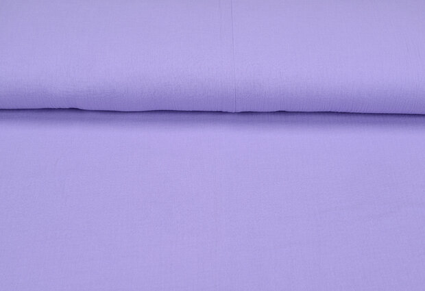 Katoenen mousseline uni lila