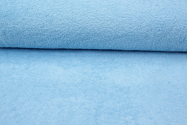 Frottee stoff hellblau