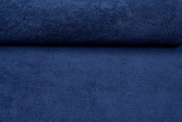 Frottee stoff dunkel jeansblau