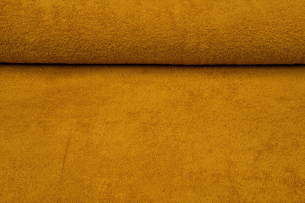 Frottee stoff ockergelb