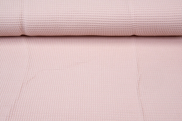 Wafeldoek fijn roze