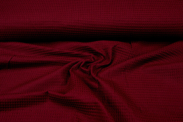 Wafeldoek fijn donkerrood