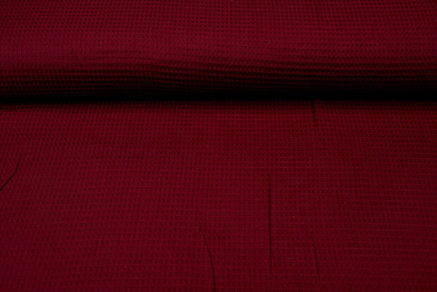 Wafeldoek fijn donkerrood
