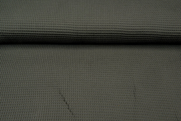 Wafeldoek fijn legergroen