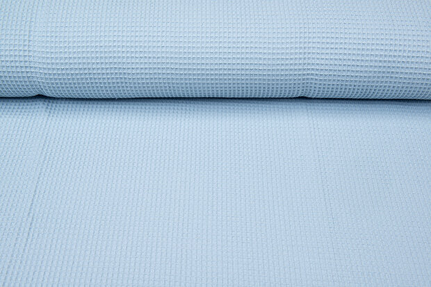 Wafeldoek fijn lichtblauw