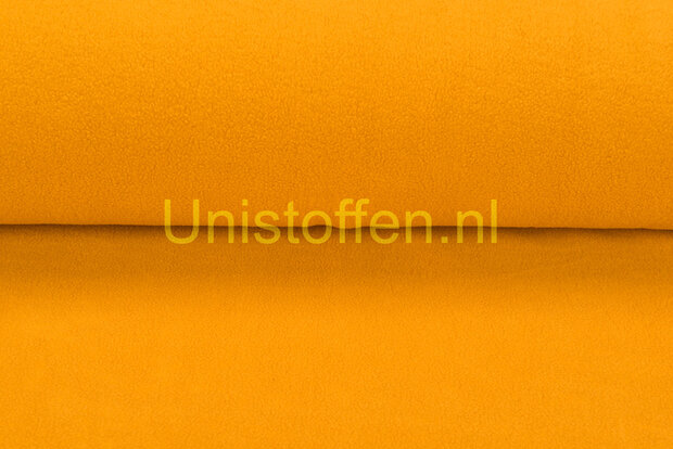 Katoenen Fleece okergeel