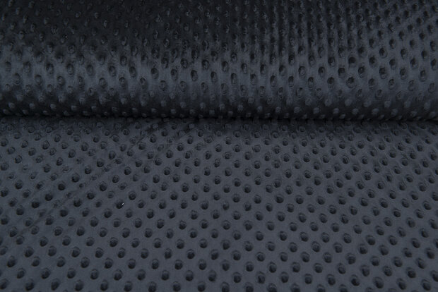 Minky fleece zwart